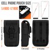 IronSeals Tactical Cell Phone Holster Pouch, Tactical Smartphone Pouches Cellphone Case Molle Gadget Bag Molle Attachment Belt Holder Waist Bag for 4.7"-6.7" with US Flag Patch
