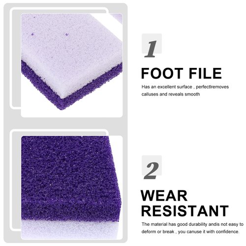 2pcs Foot Care Exfoliator Pedicure Tool Foot Pumice Stone Block Remover Scrubber Dead Hard Skin Remover Cleaner remover for feet(Purple)
