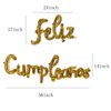 Feliz Cumpleanos Gold Small Letters Conjoined Balloons Feliz Cumpleanos Gold Balloon Happy Birthday Balloons Birthday Banner Decoration Party Decoration Supplies