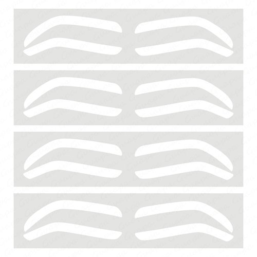 Permanent Makeup Eyebrow Auxiliary Stickers,Airbrush Brow Stickers Stencils Shape Tape,Brow Shaping Mapping Guide Tool, Disposable Adhesive Eyebrow Template Sticker (1 Pack -10 Pairs Type B)