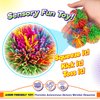 JA-RU Mini Bandy Ball Set (1 Pack 3 Total) Rubber String Stress Balls Soft Spike Balls Sensory Fidget Toys Pack Rainbow Bouncy Pom Ball Stress Relief Sensory Toy Party Favors Stuffers Gifts.1072-1