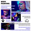 Glow in The Dark Face Body Paint Crayons Kit,Neon Fluorescent Luminous Face Crayons for Kid,Washable Painting Crayons for Mardi Gras Halloween Masquerades Makeup