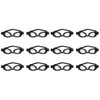 LOGOFUN 12Pcs Miniature Swimming Goggles Doll Swim Glasses Doll Summer Equipment (Black)