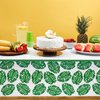 BLUE PANDA 3 Pack Tropical Leaves Tablecloth for Hawaiian Luau, Safari Birthday Party Decorations, Baby Shower (54 x 108 in)