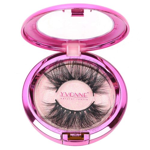 YVONNE 3D Mink Lashes 25mm Luxurious Long Fluffy Eyelash Handmade Natural False Eyelashes (5D-06)
