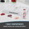 HealthSmart Weekly Pill Organizer 3 Times A day, Medicine Organizer for Morning, Noon, Evening, and Night, Travel Pill Organizer, With Storage Tray, Clear (Pack of 1)