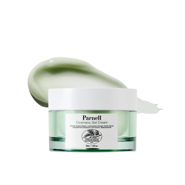 Parnell Cicamanu Gel Cream - Centella Asiatica, Hyaluronic Acid, Ceramide, Soothing and Moisturizing Cream for Sensitive and Dry Skin (1.69 Fl Oz / 75ml)