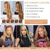ARIPOLA Ombre Highlight Lace Front Wig Human Hair 13x4 HD Transparent 4/27 Honey Blonde Lace Frontal Wigs Pre Plucked with Baby Hair 180 Density Straight Lace Front wigs Human Hair Colored （26inch）