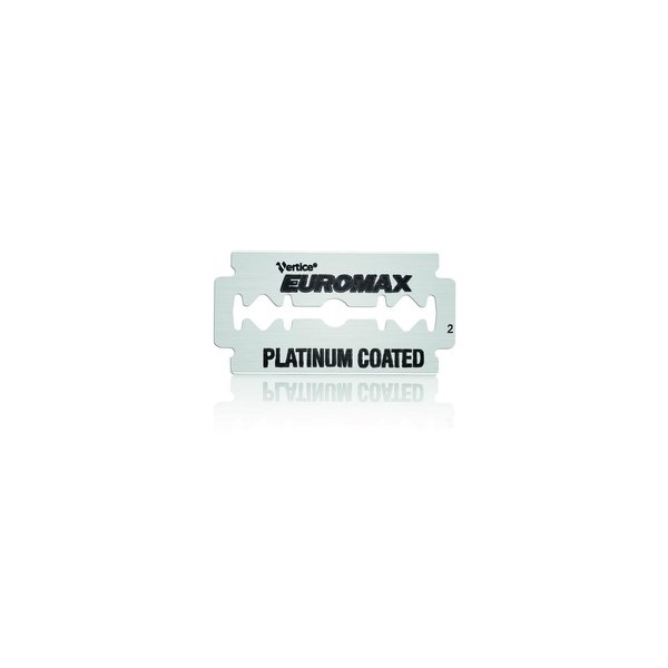 Euromax Platinum Coated Japanese Steel Double Edge Razor Blades - 100 Blades
