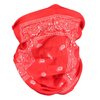 Motique Accessories Paisley Bandana Neck Gaiter Tube Headwear Motorcycle Face Scarf - Red