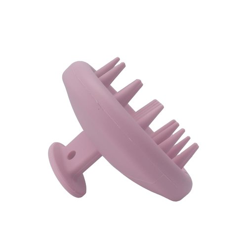 KOENWEENI Silicone Scalp Massager Shampoo Brush Scrubber with Soft Bristles Exfoliator for Shower Dandruff Removal Wet Dry Hair Growth and Care Pink