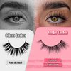 Cat Eye Lashes Wispy Eyelashes Manga Cat Eyelashes Natural Look 15mm Wispy False Lashes 3D Volume Fake Eyelashes Anime Lash Soft Faux Mink Lashes 7 Pairs Lashes Pack Siligli
