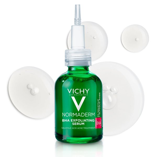 Vichy Normaderm BHA Exfoliating Serum | Salicylic Acid Acne Treatment for Face | Formulated with 4% Glycolic Acid | Gentle Face Exfoliator Clears Blackheads & Acne Blemishes | 1.01 Fl. Oz