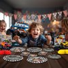 Monster Truck Party Decorations - Honeycomb Centerpieces for Kids' Monster Truck Birthday and Baby Shower Table Decor