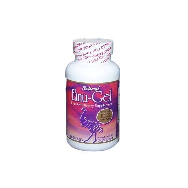 Purple Emu Ultra Emu-Gel Emu Oil Dietary Supplement Soft Gel Capsules 90/750mg