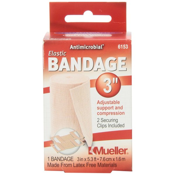 Mueller Sports Medicine Care Elastic Bandage with Clips, 3 Inch