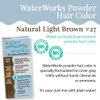 Water Works Powder Hair Color, Permanent, Light Brown, 3 packs