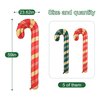 Wamnexti 5 Pack Christmas Candy Canes, 4.9FT Tall Aluminum Film Foil Balloons Big Holiday Balloons for Xmas Home Party Decoration Green