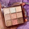 Pink Brown Violet Sparkly Eyeshadow Makeup Palette,Korean Natural Hypoallergenic Glitter Eyeshadow Palette,Highly Pigmented Shimmer Eye Shadow Palette Long Lasting Waterproof Blendable (13#)