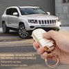 Elegananccy for Jeep Key Fob Cover, Soft Full Protection Key Case Shell Compatible with Jeep Smart Key 3 4 5 Buttons Protector (White)