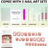 Cute Bunny Press on Nails for Women Kid Short Easter Fake Nail Cute Rabbit Fake Nails with Glue Short Full Cover False Nail Tips Stick on Nails Lovely Gift Girls Nail Art Decoration -Pink…