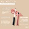 Glo Skin Beauty Lip Gloss | Color and Shine with Lip Nourishing Ingredients, without Stickiness, (Naked)
