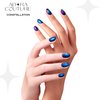 ADORA COUTURE Semi Cured Gel Nail Strips Kit | 30pcs Uv Gel Nail Stickers with Uv Light | Velvet CatEye Purple Blue Red Nail Wraps | Nail Gel Stickers for Nails Uv Light (Constellation)