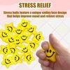20 Pieces Star Smile Face Stress Balls Toys Set for Kids, Mini Foam Smile Ball Stress Relief for Classroom Prizes Box Pinata Fillers Party Favors for Boys and Girls(Yellow)