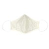 Pink Princess First Communion Face Mask - 100% Cotton Lining Face Cover - Made in USA (Ivory Lace)
