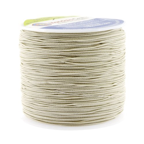 Mandala Crafts Cream Shirring Elastic Thread for Sewing, Knitting, Smocking, and DIY Crafts - 87 Yards 0.6mm Fine Thin Stretch Thread for Sewing Machines