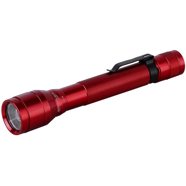 Streamlight 71703 Jr. F-Stop 250-Lumen Flood/Spot LED Flashlight with Alkaline Batteries, Red, Box