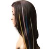 DENIYA 50 Pieces 20 Inches Graident Colors Party Highlights Colorful Straight Synthetic I Tip Hair Extensions Straight Long Hairpiece (rainbow)
