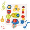 WJZDY Montessori Busy Board for Toddler Baby Sensory Board with Music and Light,Activity Board for Fine Motor Skills,Baby Busy Board Travel Sensory Toy,Educational Toy Birthday Gifts