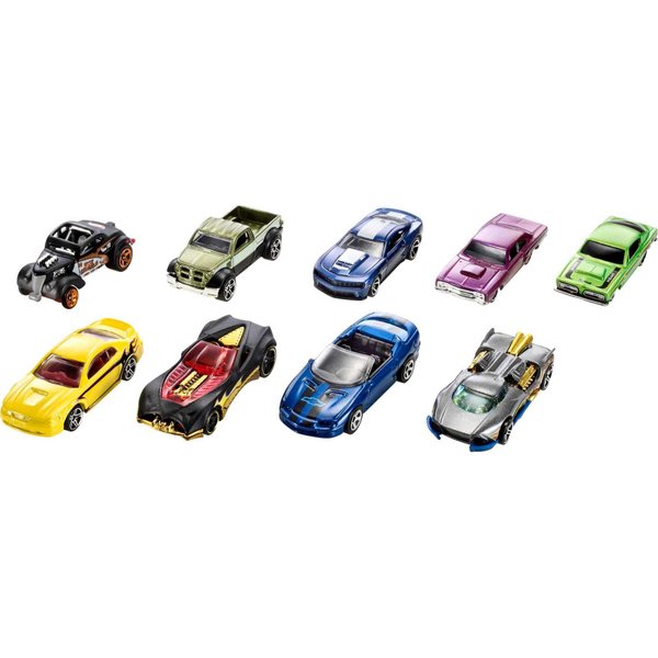 Hot Wheels Toy Cars or Trucks 9-Pack, Set of 9 Vehicles in 1:64 Scale, Including 1 Exclusive, for Kids & Collectors (Styles May Vary)