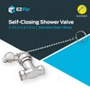 EZ-FLO Self-Closing Shower Valve, Chrome Plated, 10789