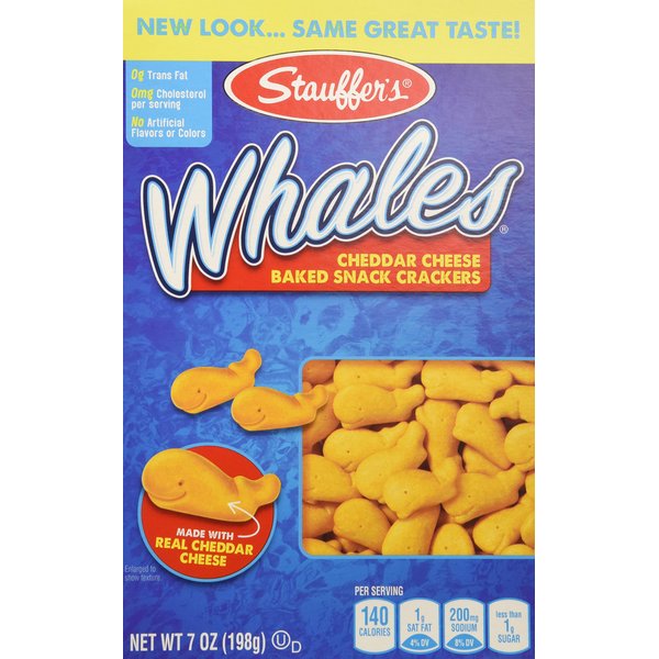 Stauffer's, Whales Baked Snack Crackers 7oz(pack of 3)