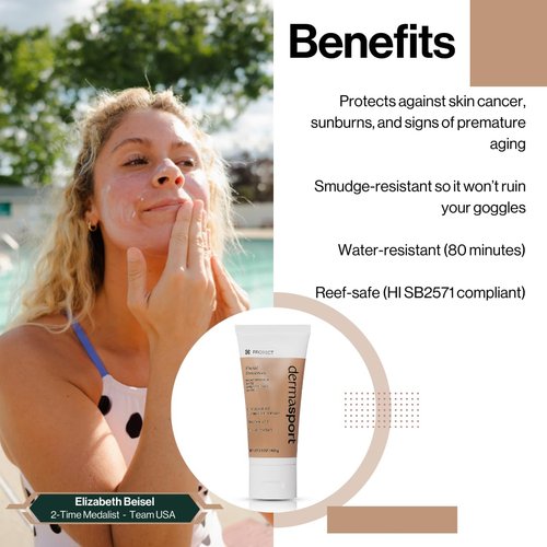 Dermasport Skin Care Set for Swimmers: SPF 50 Sport Face Sunscreen & Gentle Facial Cleanser - Essential Duo for Pre and Post-Swim Protection & Nourishment, Designed for Smooth, Youthful Skin