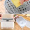Premium Quality Soap Dispenser - Dish Soap Dispenser for Kitchen, Washing Up Liquid Dispenser - Soap Dispenser Kitchen with Sponge Holder Sink Pump Dispenser, Instant Refill Soap Holder