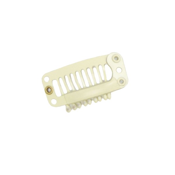 Snap Comb Hair Clips for Veil, Hair Extensions 32 mm - Ivory - 12 Pieces
