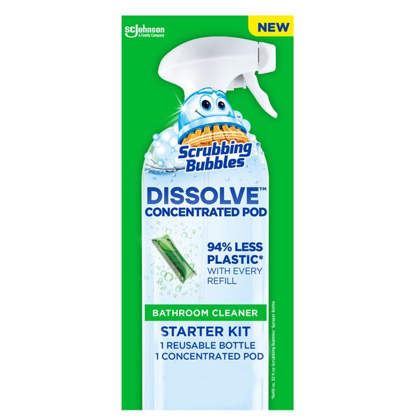 SCRUBBING BUBBLES BATH DISSOLVE PODS SATRTER KIT 1+1 0.28FLOZ