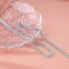 Vacaonio Silver Rhinestone Hair Chain Cllip Bling Crystal Hair Chain headwead Long Crystal Tassel Hair Clip Chain Punk Ponytail Multi Strand Head Chain Decorative Hair Accessory for Women 1Pcs