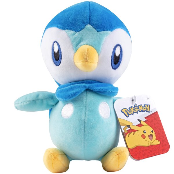 Pokemon 8" Piplup Plush - Officially Licensed - Diamond and Pearl Starter Figure - Quality Soft Stuffed Animal Toy - Christmas Stocking Stuffer Gift for Kids, Boys, Girls - 2+