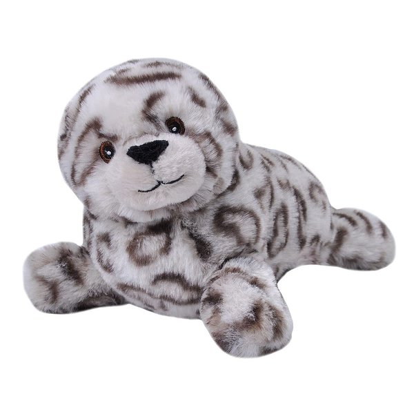 Wild Republic EcoKins Mini Harbor Seal Stuffed Animal 8 inch, Eco Friendly Gifts for Kids, Plush Toy, Handcrafted Using 7 Recycled Plastic Water Bottles, Phoque Commun
