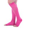 Doc Miller Open Toe Compression Socks, 15-20 mmHg, Toeless Compression Socks Women and Men for Maternity, Shin Splints & Calf Recovery, 1 Pair Pink Knee High Small