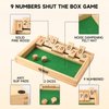GSE Games & Sports Expert Wooden Shut The Box 9 Numbers Dice Game Board with 2 Wooden Dices, Classic Tabletop Version of The Popular English Pub Game