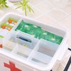PUZOU First Aid Kit Portable Emergency Box Plastic Medicine Storage Box Travel Medicine Box for Home Travel Workplace (JJ10111328-AM477-US-FSJ)