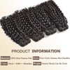 Pixie Cut Curly Human Hair Bundles - Curly 100% Human Hair Weave 4 Bundles(24 22 20 18 inches) Pixie Cut Curly Brazilian Pixie Curly Cut Virgin Human Hair Extensions Natural Color