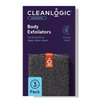 Cleanlogic Detoxify Purifying Charcoal Infused Exfoliating Body Scrubber, Reusable Exfoliator Tool for Smooth and Softer Skin, Daily Skincare Routine, 3 Count Value Pack