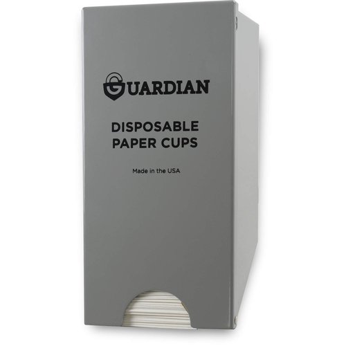 Guardian Paper Cup Dispenser – Wall Cup Holder w/250 Cup Capacity of 4 oz Paper Cups – Steel Cup Dispenser for Water Cooler – Indoor or Outdoor Water Cooler Cup Dispenser