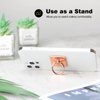 [2 Pack] Square Sparkling Cell Phone Ring Holder Stand,360 Degree Rotation and 180 DegreeAdjustable Finger Ring Kickstand with Polished Metal Phone Grip (Rose Gold)